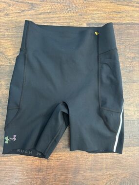 Under Armour Women’s Black RUSH Compression Shorts Biker Shorts